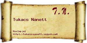 Tukacs Nanett névjegykártya